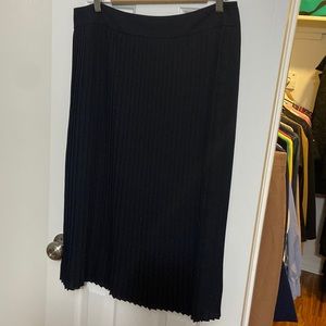 Size 14 - JCrew navy midi pleated lined skirt